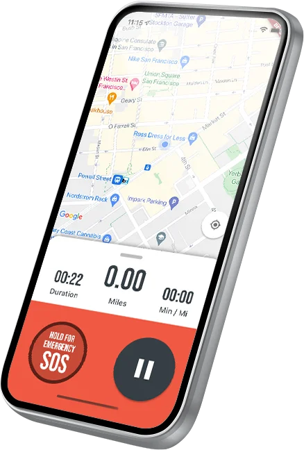 SafeBeacon tracking screen